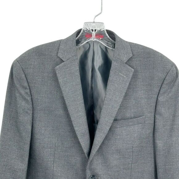 Alfani Jacket Slim Fit 36 S Gray Two Button Sport Leisure Jacket Lined Versatile - Picture 2 of 16